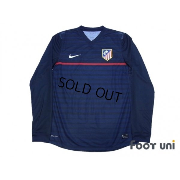 Photo1: Atletico Madrid 2011-2012 Away Authentic L/S Shirt