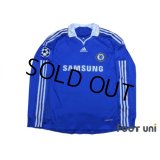 Chelsea 2008-2009 Home Authentic Long Sleeve Shirt #26 Terry Champions League Patch/Badge
