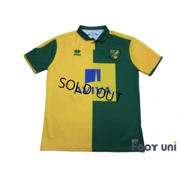 Photo1: Norwich City FC 2015-2016 Home Shirt