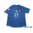 Photo1: Italy 2009 Home #21 Pirlo w/FIFA Confederations Cup South Africa 2009 Patch (1)