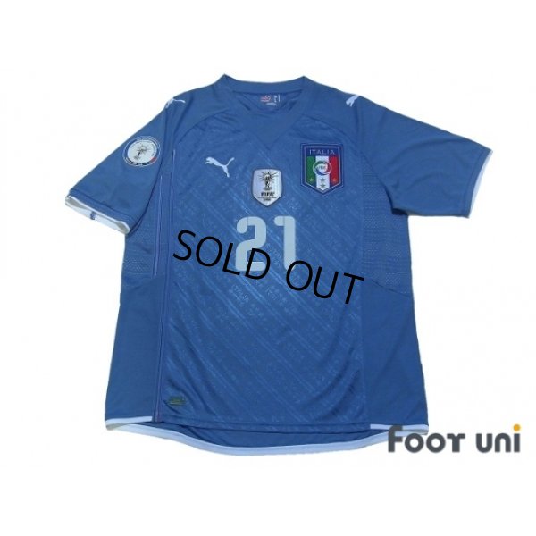 Photo1: Italy 2009 Home #21 Pirlo w/FIFA Confederations Cup South Africa 2009 Patch