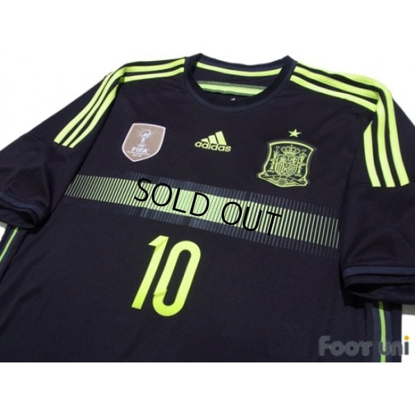 Photo3: Spain 2014 Away Shirt #10 Fabregas 2010 FIFA World Champions Patch
