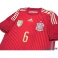 Photo3: Spain 2014 Home Authentic Shirt and shorts Set #6 A.Iniesta 2010 FIFA World Champions Patch (3)