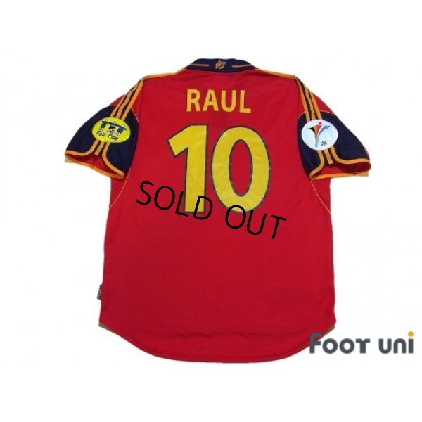 Photo2: Spain Euro 2010 Home Shirt #10 Raul UEFA Euro 2000 Patch Fair Play Patch