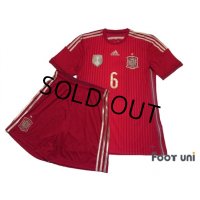 Spain 2014 Home Authentic Shirt and shorts Set #6 A.Iniesta 2010 FIFA World Champions Patch
