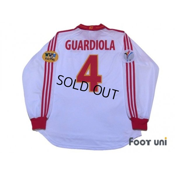 Photo2: Spain Euro 2000 3rd Long Sleeve Shirt #4 Guardiola UEFA Euro 2000 Patch + Fair Play Patch w/tags