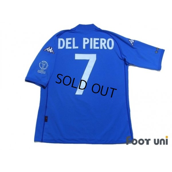 Photo2: Italy 2000 Home Shirt #7 Del Piero Korea Japan FIFA World Cup 2002 Patch