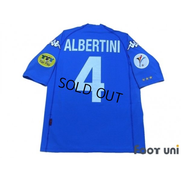 Photo2: Italy Euro 2000 Home Shirt #4 Albertini UEFA Fair Play Patch