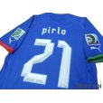 Photo4: Italy 2012 Home Shirt #21 Pirlo FIFA w/Confederations Cup Brazil 2013 Patch (4)
