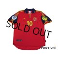 Spain Euro 2010 Home Shirt #10 Raul UEFA Euro 2000 Patch Fair Play Patch
