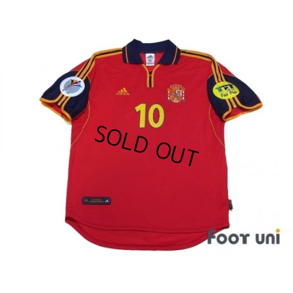 Photo1: Spain Euro 2010 Home Shirt #10 Raul UEFA Euro 2000 Patch Fair Play Patch