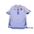 Photo1: Italy 2010 Away Shirt #5 Cannavaro (1)