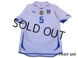 Italy 2010 Away Shirt #5 Cannavaro