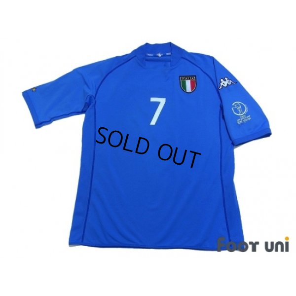 Photo1: Italy 2000 Home Shirt #7 Del Piero Korea Japan FIFA World Cup 2002 Patch