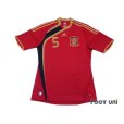 Photo1: Spain 2009 Home Shirt #5 Puyol (1)