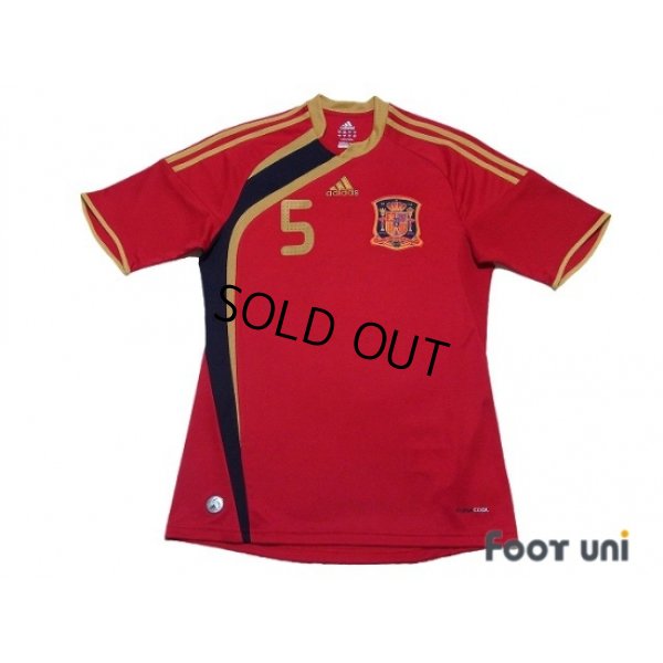 Photo1: Spain 2009 Home Shirt #5 Puyol