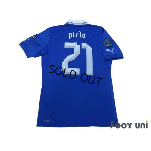 Photo2: Italy Euro 2012 Home Shirt #21 Pirlo UEFA Euro 2012 Patch