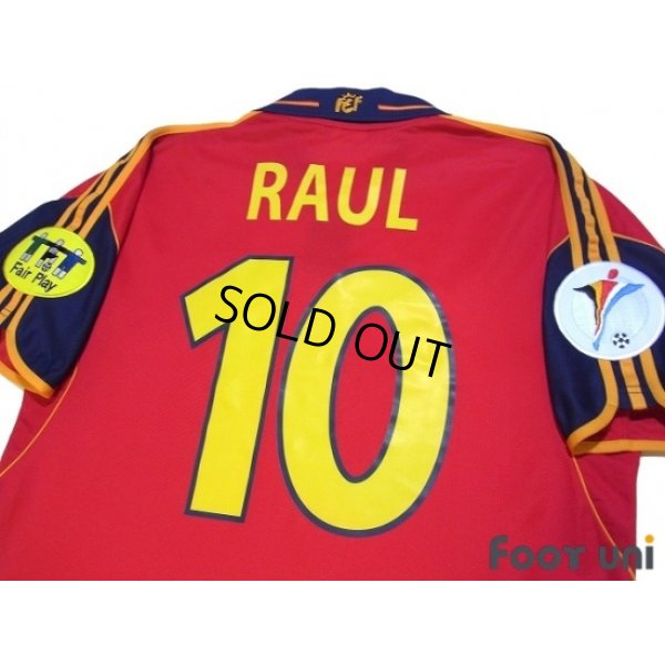 Photo4: Spain Euro 2010 Home Shirt #10 Raul UEFA Euro 2000 Patch Fair Play Patch