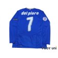 Photo2: Italy Euro 2008 Home Long Sleeve Shirt #7 Del Piero (2)