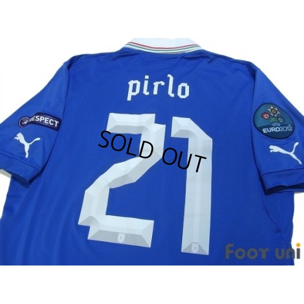 Photo4: Italy Euro 2012 Home Shirt #21 Pirlo UEFA Euro 2012 Patch