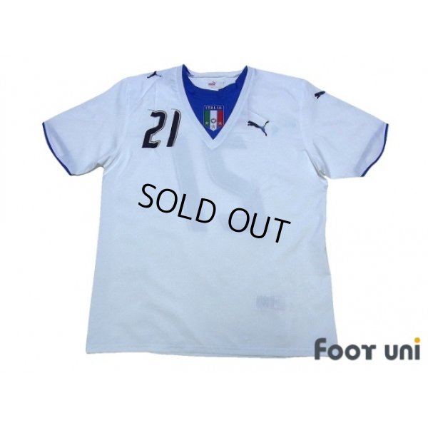 Photo1: Italy 2006 Away Shirt #21 Pirlo