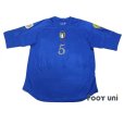 Photo1: Italy Euro 2004 Home Shirt #5 F.Cannavaro UEFA Fair Play Patch (1)