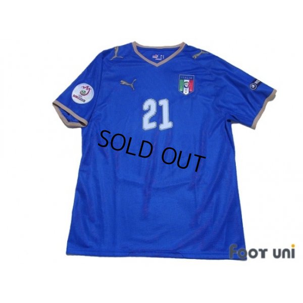 Photo1: Italy 2008 Home Shirt #21 Pirlo