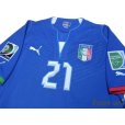 Photo3: Italy 2012 Home Shirt #21 Pirlo FIFA w/Confederations Cup Brazil 2013 Patch (3)