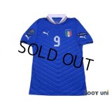 Italy 2012 Home Shirt #9 Balotelli