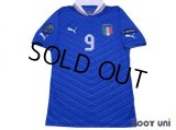 Italy 2012 Home Shirt #9 Balotelli