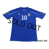 Italy 2010 Home Shirt #10 Cassano