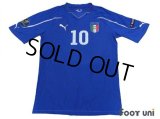 Italy 2010 Home Shirt #10 Cassano