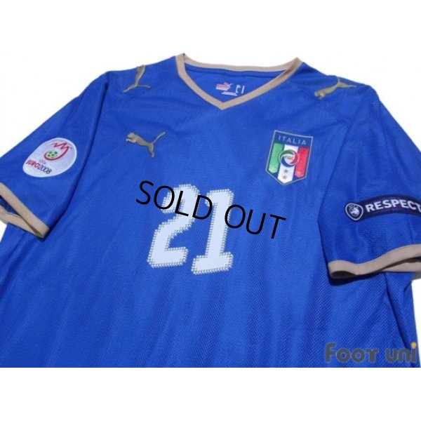 Photo3: Italy 2008 Home Shirt #21 Pirlo