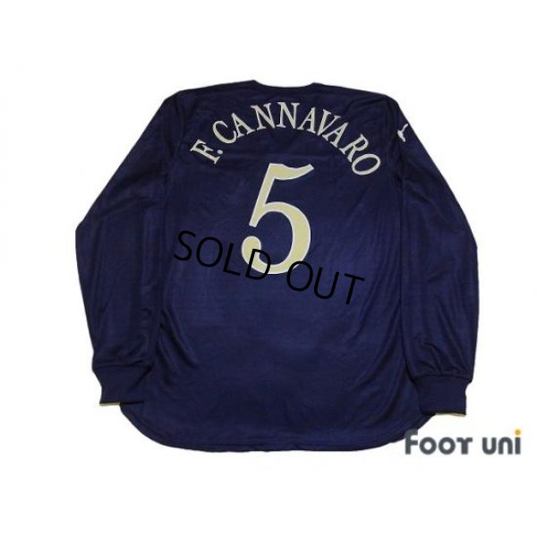 Photo2: Italy 2004 3rd Long Sleeve Shirt #5 Cannavaro