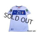 Italy 2013 Away Shirt #21 Pirlo