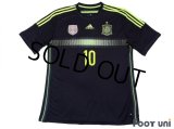 Spain 2014 Away Shirt #10 Fabregas 2010 FIFA World Champions Patch