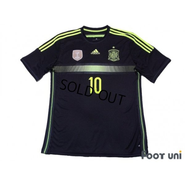 Photo1: Spain 2014 Away Shirt #10 Fabregas 2010 FIFA World Champions Patch