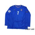 Photo1: Italy Euro 2008 Home Long Sleeve Shirt #7 Del Piero (1)