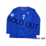 Italy Euro 2008 Home Long Sleeve Shirt #7 Del Piero