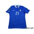 Photo1: Italy Euro 2012 Home Shirt #21 Pirlo UEFA Euro 2012 Patch (1)