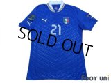 Italy Euro 2012 Home Shirt #21 Pirlo UEFA Euro 2012 Patch