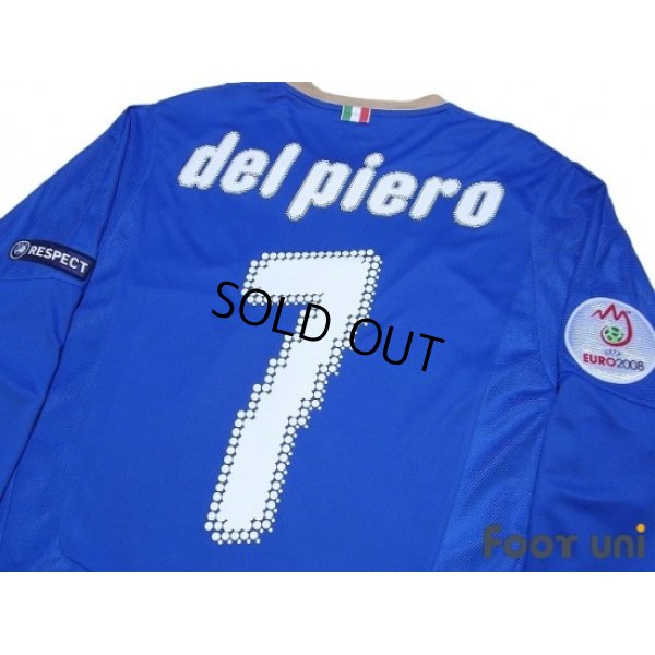 Photo4: Italy Euro 2008 Home Long Sleeve Shirt #7 Del Piero