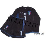 Italy 2009 GK #1 Buffon Long Sleeve Shirt and shorts Set