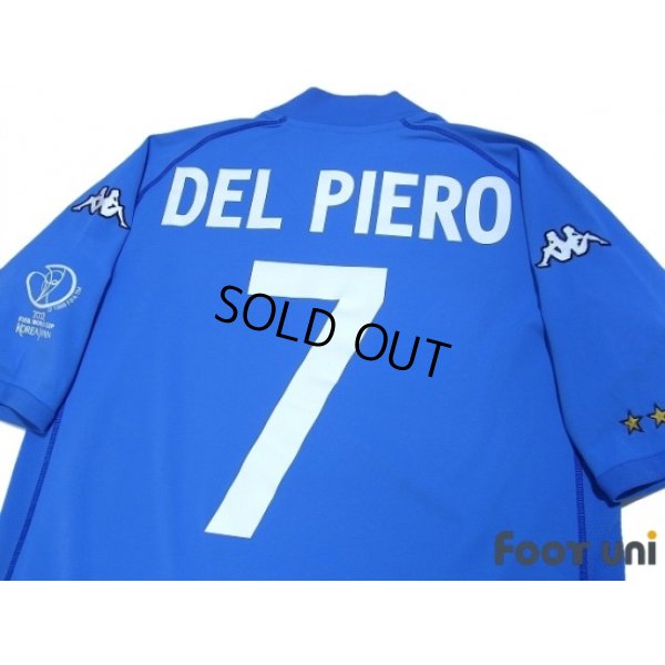Photo4: Italy 2000 Home Shirt #7 Del Piero Korea Japan FIFA World Cup 2002 Patch