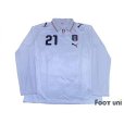 Photo1: Italy 2008 Away Long Sleeve Shirt #21 Pirlo (1)