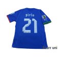 Photo2: Italy 2012 Home Shirt #21 Pirlo FIFA w/Confederations Cup Brazil 2013 Patch (2)