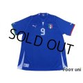 Italy 2013 Home Shirt #9 Balotelli