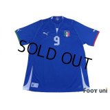 Italy 2013 Home Shirt #9 Balotelli