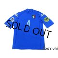 Italy Euro 2000 Home Shirt #4 Albertini UEFA Fair Play Patch