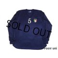 Italy 2004 3rd Long Sleeve Shirt #5 Cannavaro